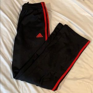 Black & Red Adidas Track Pants